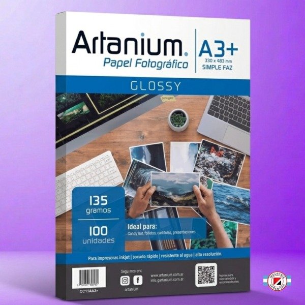 Producto - PAPEL FOTOGRÁFICO ARTANIUM GLOSSY 135 gr A4 100 Hojas