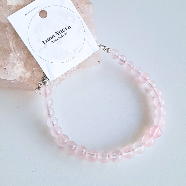 Producto - Pulsera esferas de Cuarzo Rosa
