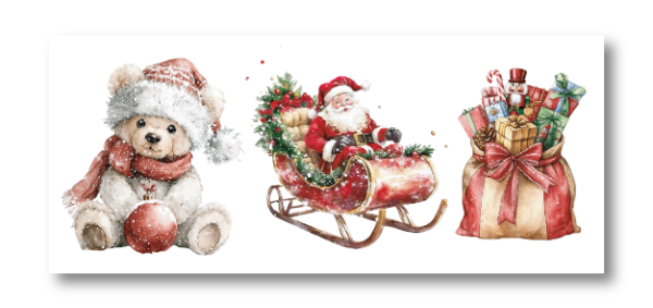 Producto - DTF UV 20x8cm - NAVIDAD OSITO