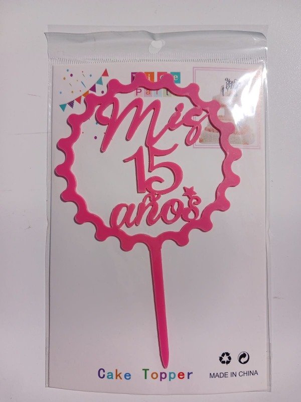Producto - Cake Topper Acrílico "Mis 15 Años" M12