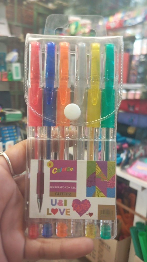 Producto - Lapicera de Glitter x6 ColorGel