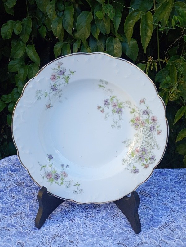 Producto - Plato hondo de porcelana alemana Z S Co Bavaria