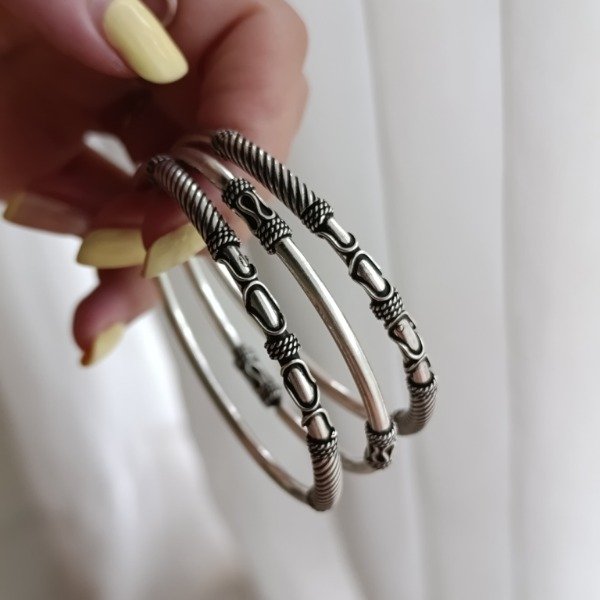 Producto - ESCLAVA DE PLATA BIDU CON ARABESCOS - 1