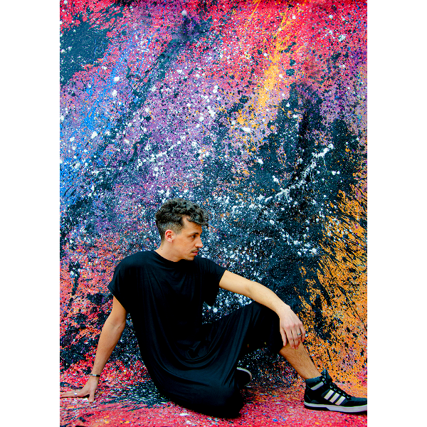 Producto - INFINITO XXL 300X300CM "POLLOCK ART ROJO" ALQUILER (DISPONIBLE)