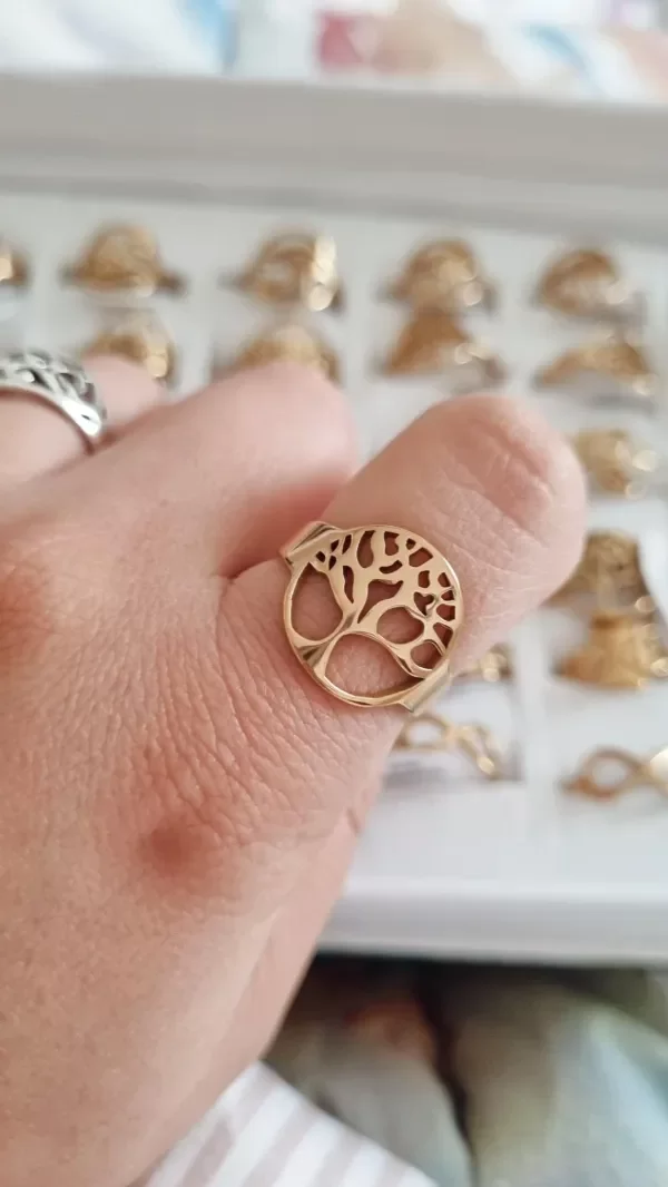 Producto - Anillo arbol abierto calado AD