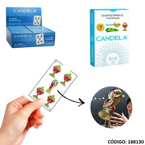 Producto - CARTAS TRUCO NAIPES ESPAÑOLES CANDELA x50