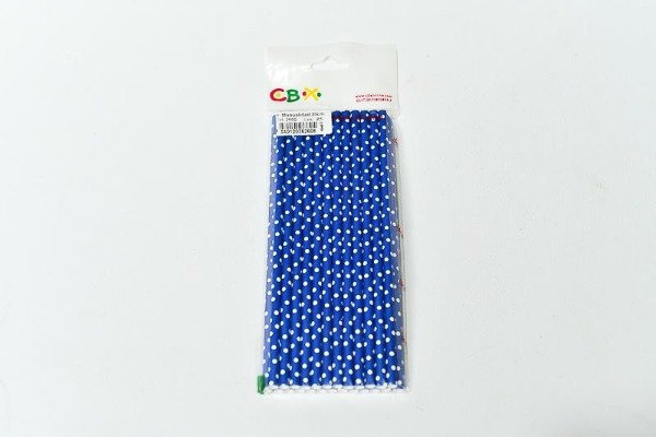 Producto - sorbete azul lunar blanco x 25 un polipapel