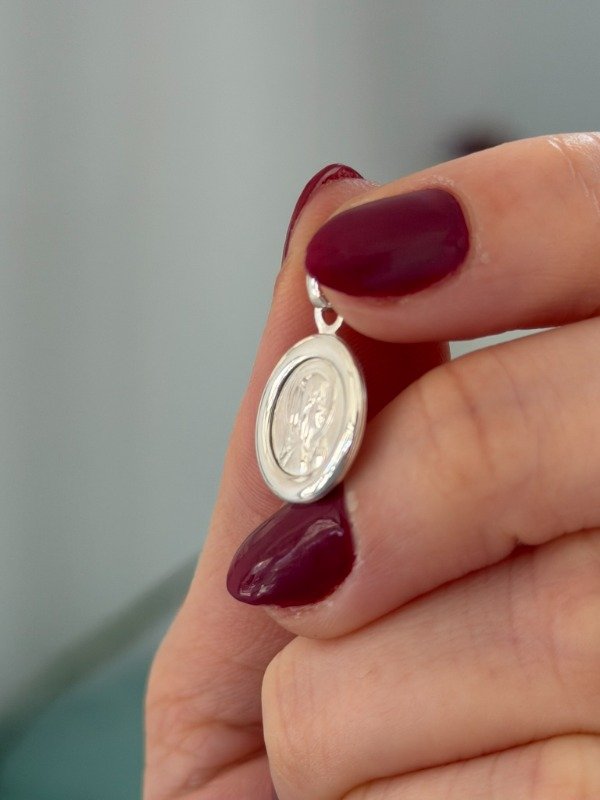 Producto - Medalla virgen niña con borde - 1