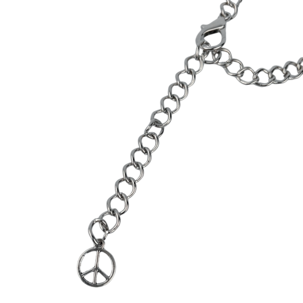 Producto - Caderin Dije Amor y Paz Plateado