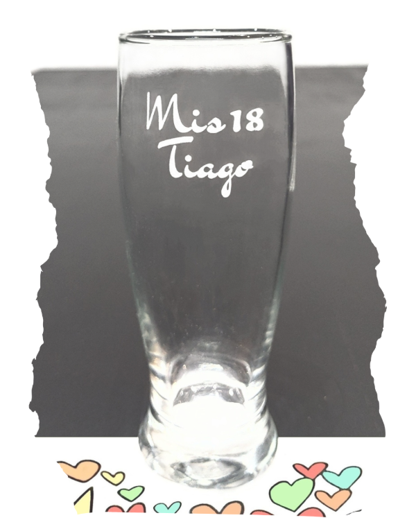 Producto - Vaso cervecero souvenirs 18 años X100