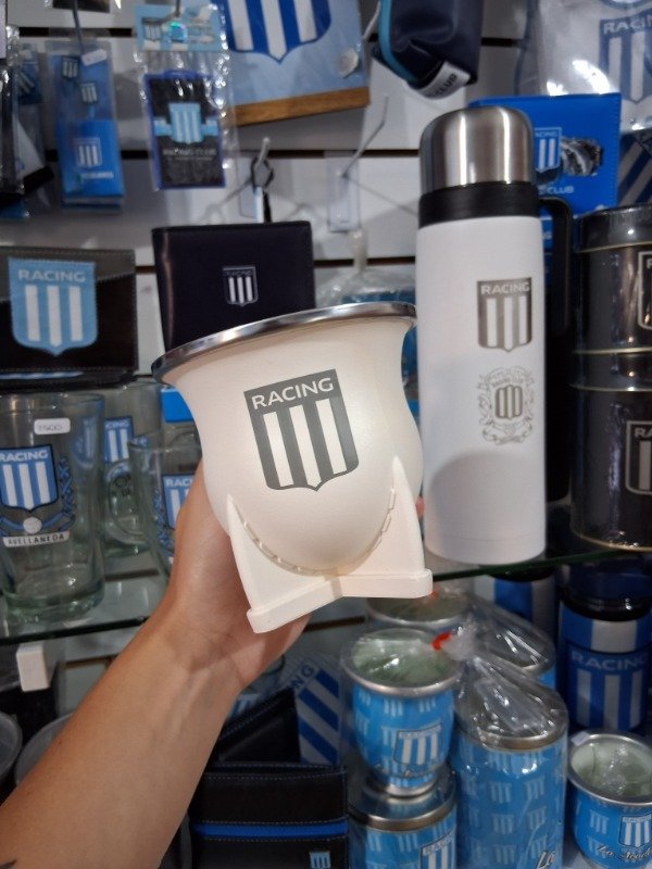 Producto - Mate camionero Racing blanco