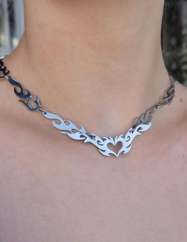 Producto - Collar tribal heart acero
