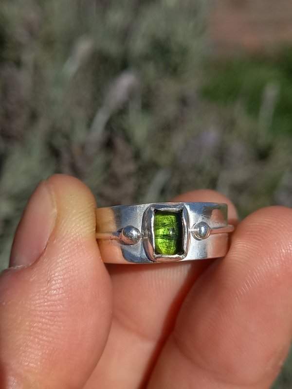 Producto - Anillo de turmalina verde 17 mm - 4