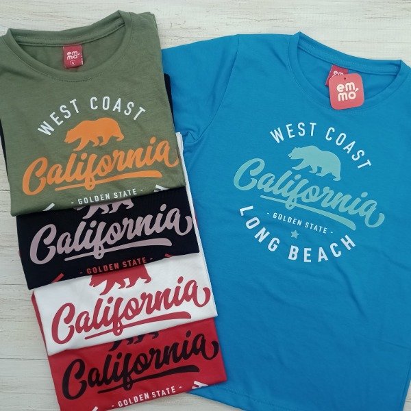 Producto - Remera de varon manga corta California long beach