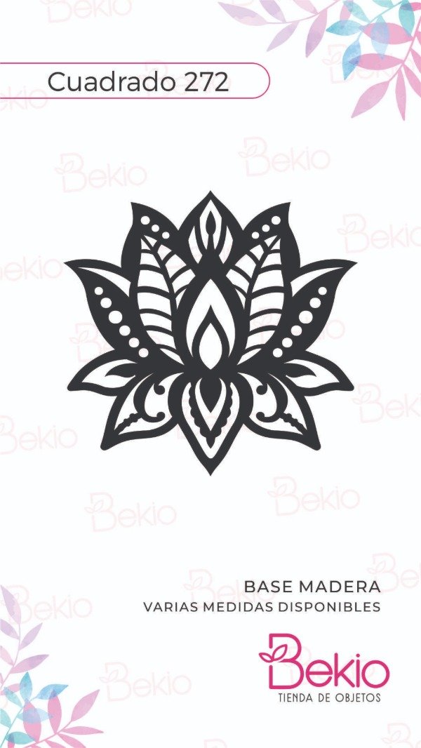 Producto - Sello Cuadrado 272 - Flor de Loto