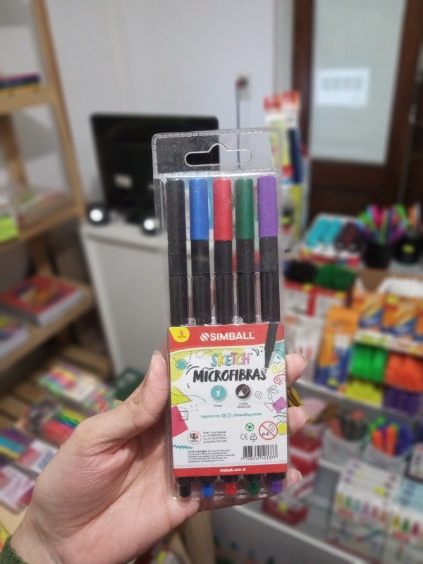 Producto - Microfibra Simball Sketch Blister X 5 Colores Básicos