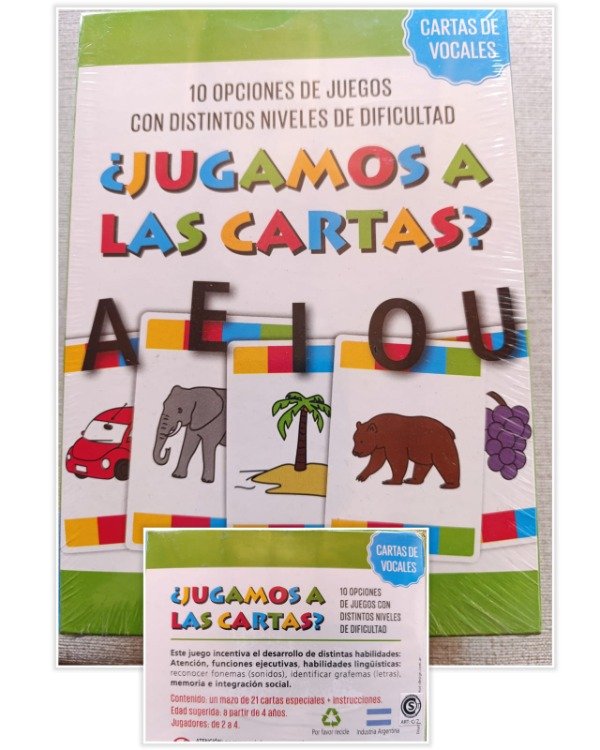 Producto - Jugamos a las Cartas - LAS VOCALES