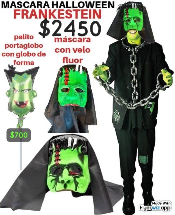 Producto - Máscara de Frankestein horror