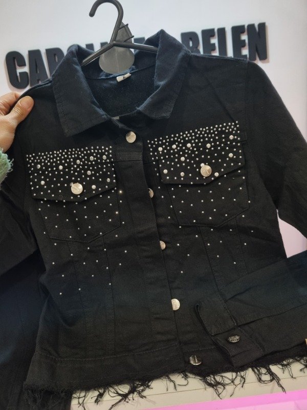 Producto - Campera strass negra