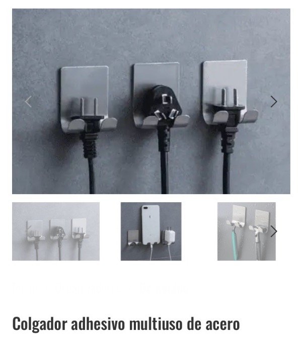 Producto - Colgador adhesivo acero