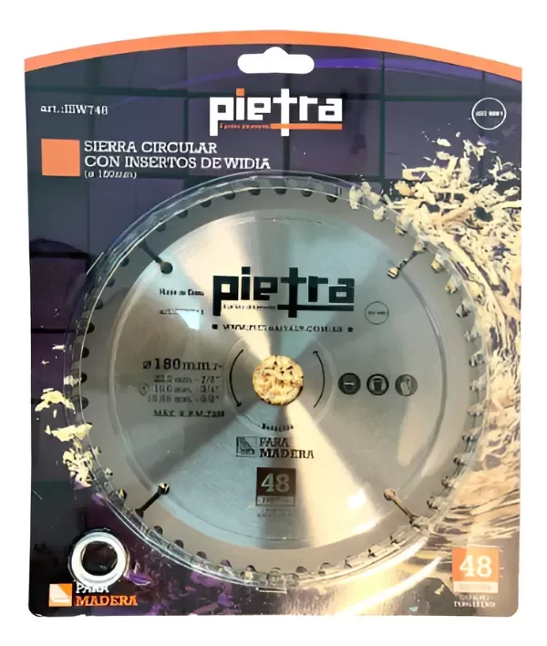 Producto - Disco Sierra Punta Widia 180mm 48 Dientes Pietra