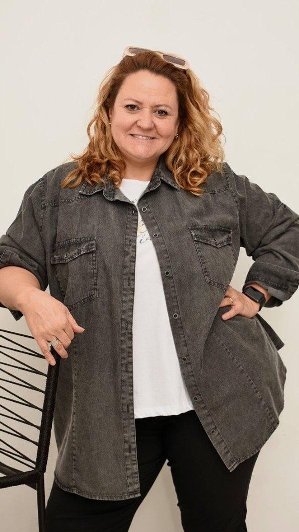 Producto - CAMISA DE JEANS NEVADA GRIS