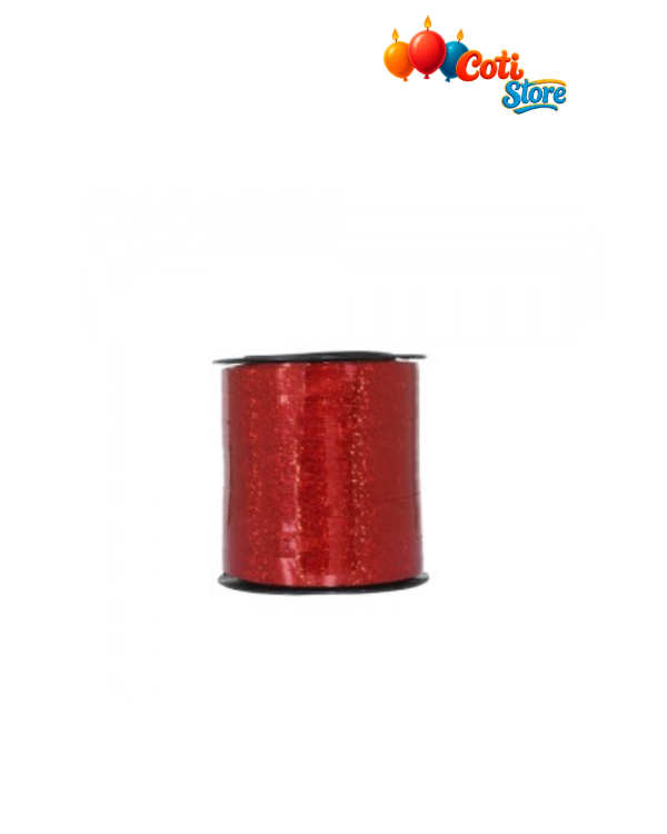 Producto - Hilo Cinta Holográfica Rojo 225mts x 0.5cm