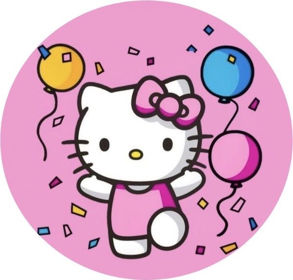 Producto - Lamina comestible redonda 20cm hello kitty 3