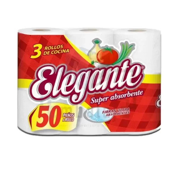 Producto - Rollos de Cocina Elegante x24u x 50 Paños