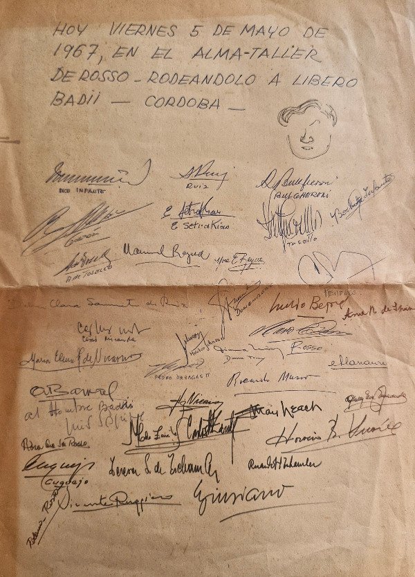 Producto - Manuscrito colectivo en torno a Líbero Badíi