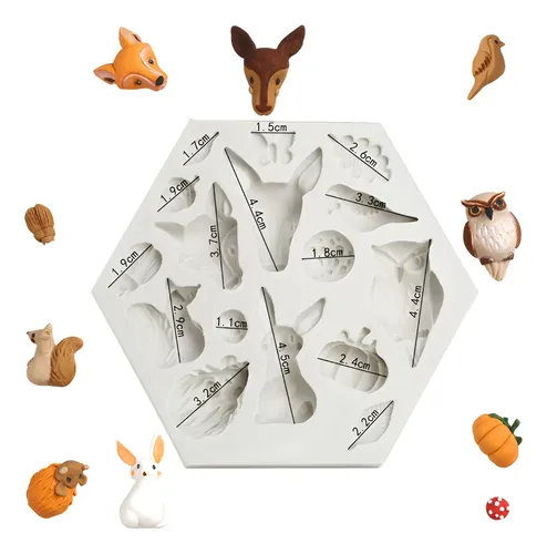 Producto - Molde Silicona Animales del Bosque