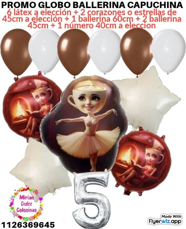 Producto - Promo globo ballerina capuchina tralalero tralala brainrot