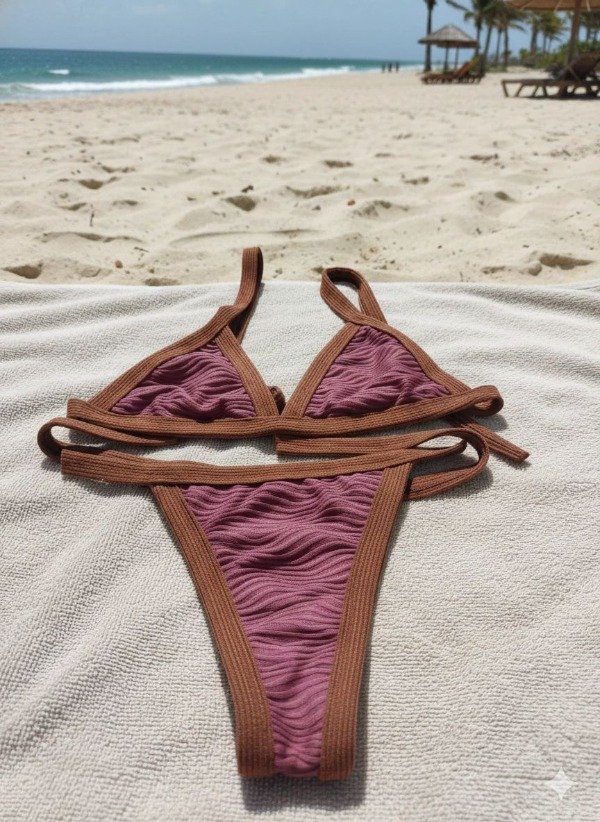 Producto - Bikini malva y choco