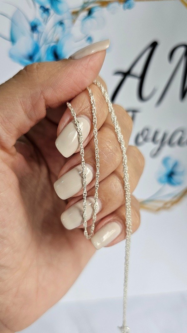 Producto - Cadena tourbillon 50 cm. Plata