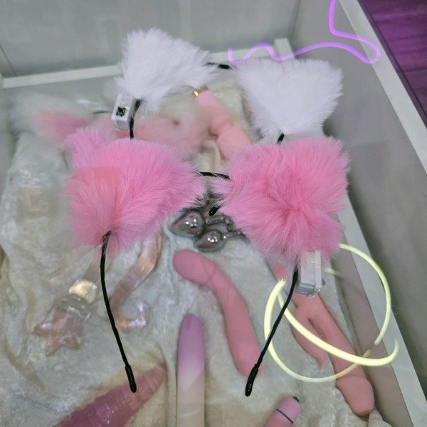 Producto - Orejitas Kitty (rosa/blanco) - 1