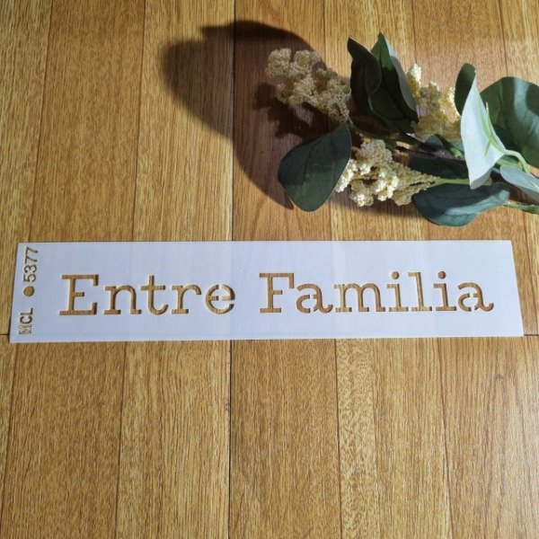 Producto - St 5377 de 25x5cm Stencil Entre Familia