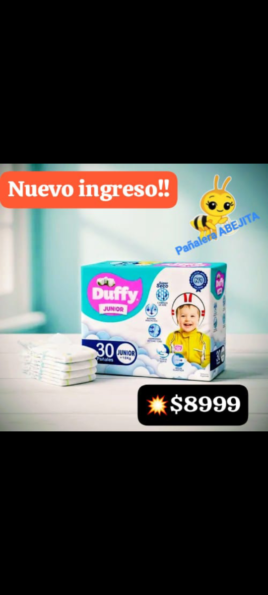 Producto - Pañal Duffy talle Junior x30u