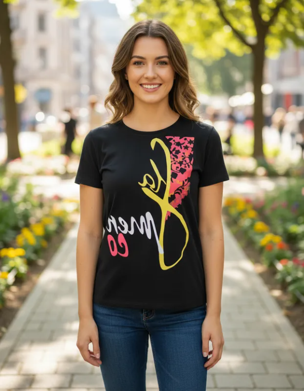 Producto - Remera Flamenco Mangas Cortas Negro Talle L