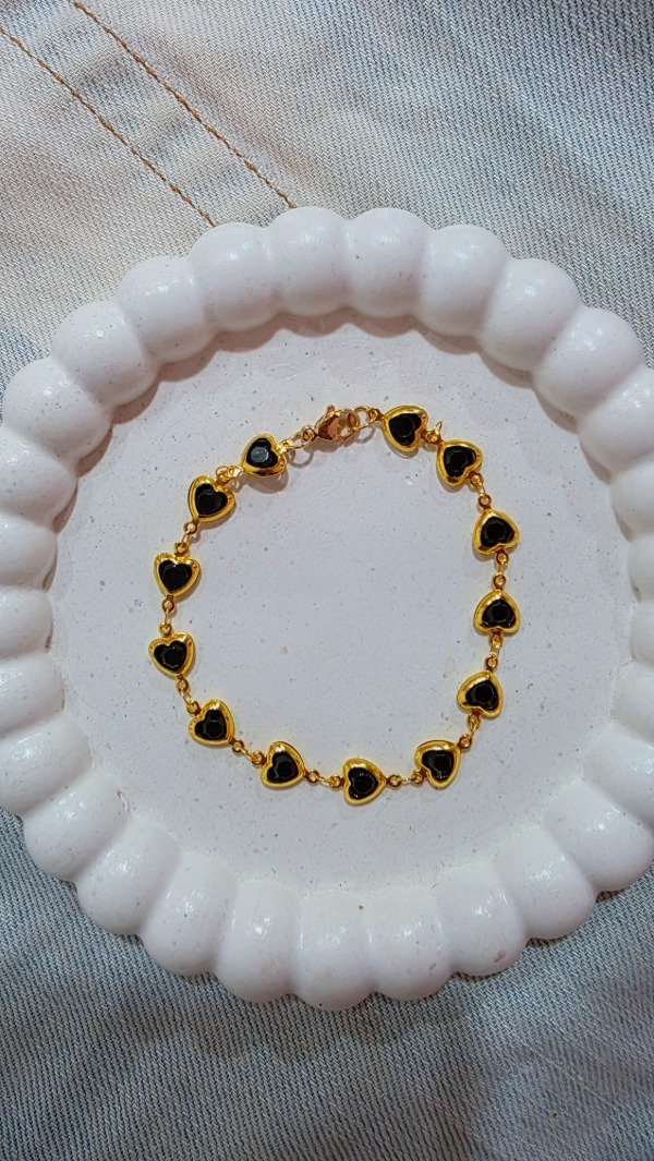 Producto - Pulsera corazon negro AD