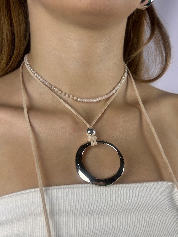 Producto - GARGANTILLA OVERLAY CRISTALES NUDE 4015