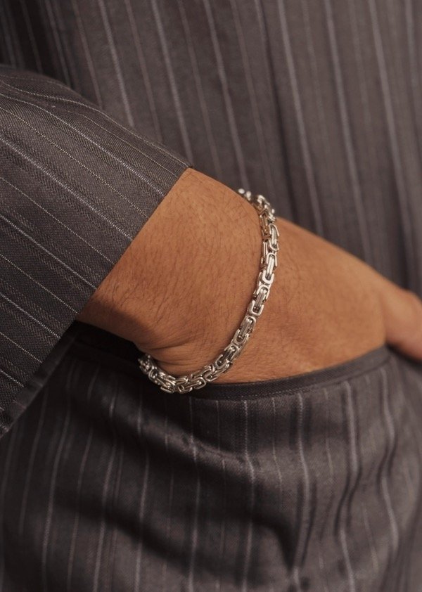Producto - PULSERA WOLF CHAIN  SILVER - ACERO QUIRURGICO