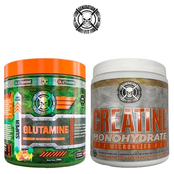 Producto - COMBO #14 - GLUTAMINA x300 grs + CREATINA MICRONIZADA x300 grs - GENERATION FIT
