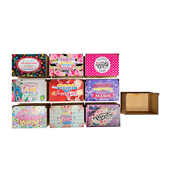Producto - CAJITA BOMBONERA 10X15 DIA DE LA MADRE 100 unidades