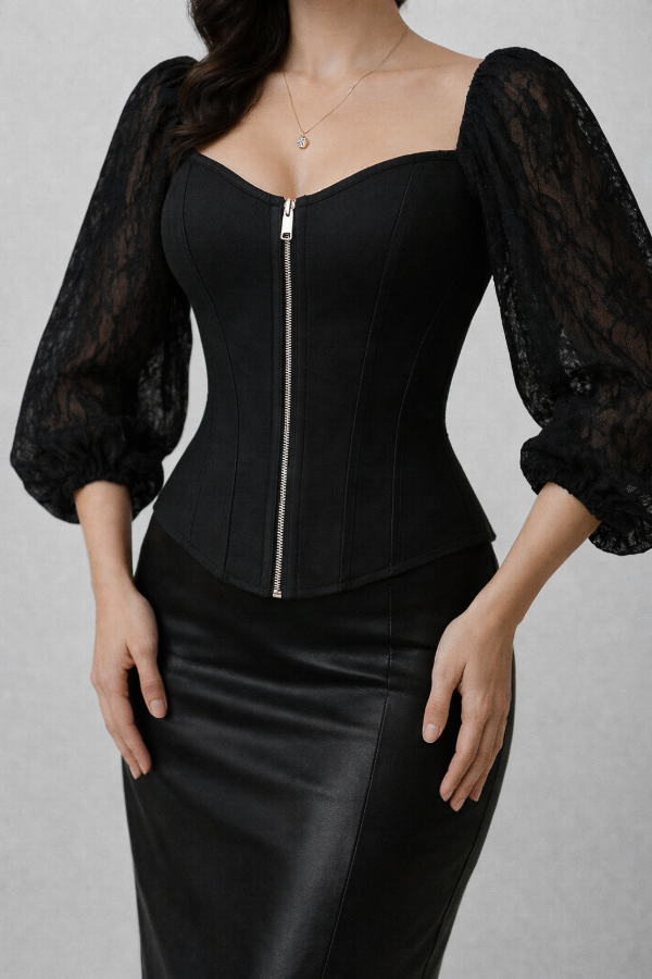 Producto - Corset Luxury con mangas de encaje