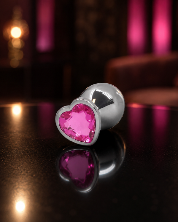 Producto - Plug metalico base corazon M