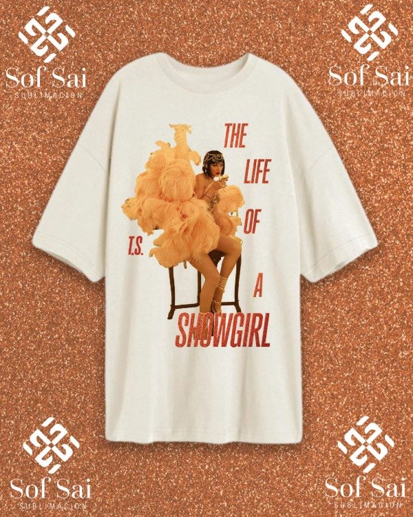 Remera Showgirl plumas