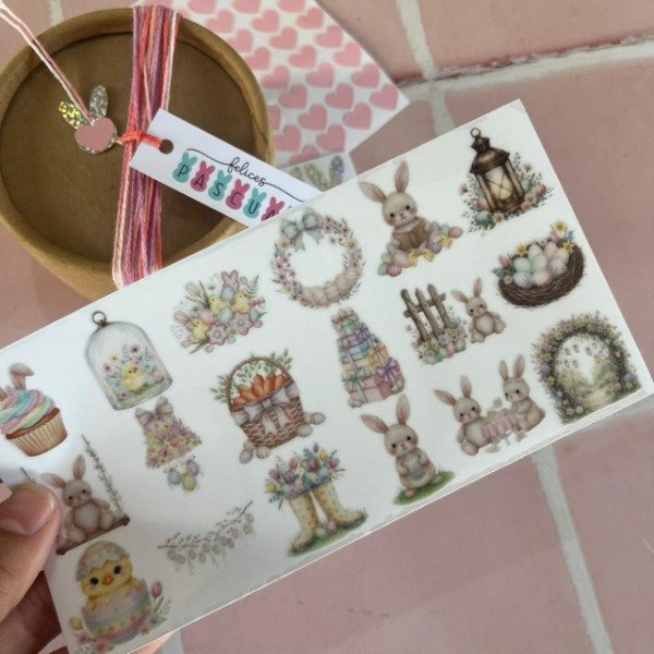 Producto - DTF UV conejos flores y huevos