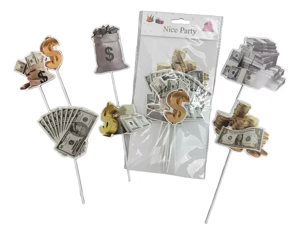 Topper dinero dolar mod 02 - Reposteria dos hermanas