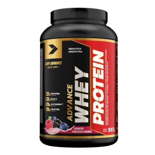 Producto - Advance Whey Protein Body Advance x 907g - Pote sabor Frutos Rojos