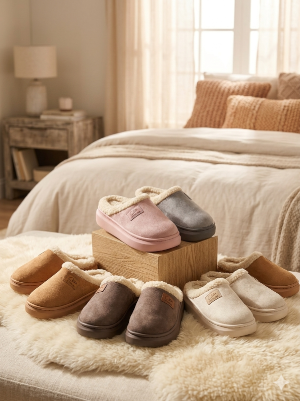 Producto - PANTUFLAS UNISEX DE GAMUZA - HASTA EL 45